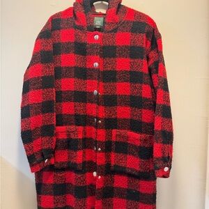 Wild Fable Red and Black Plaid Coat